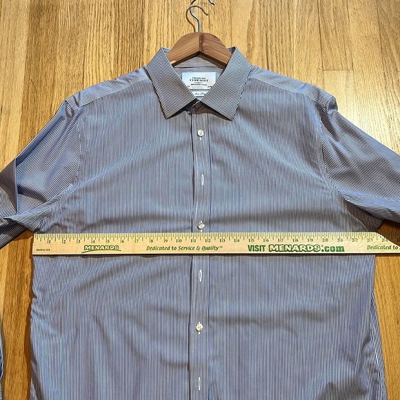 Blue Bengal Stripe Dress Shirt with French Cuffs - Picture 5 of 6